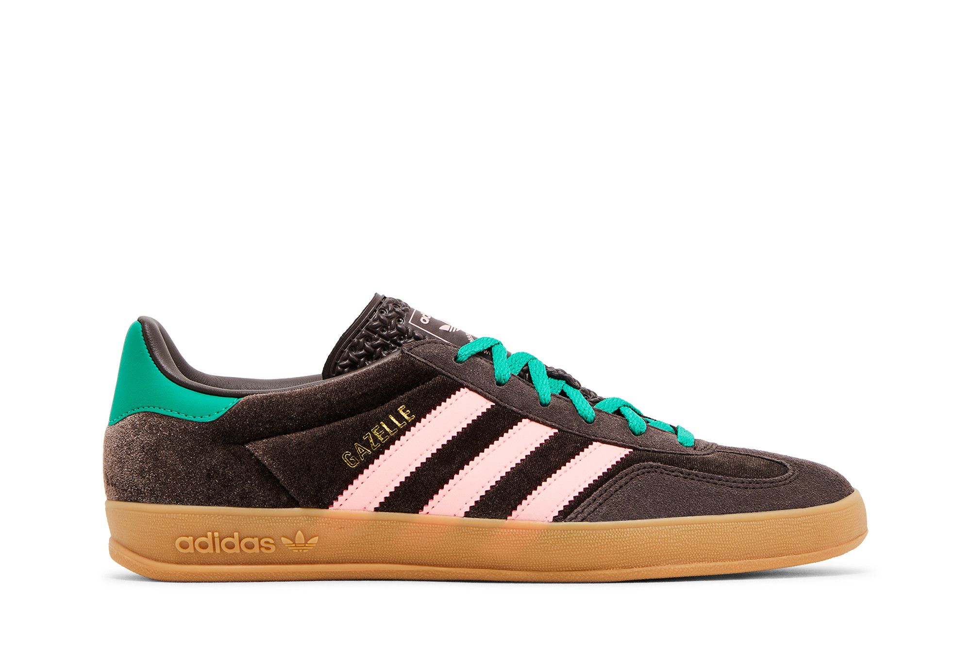 Buy Wmns Gazelle Indoor 'Dark Brown Pink Green Velvet