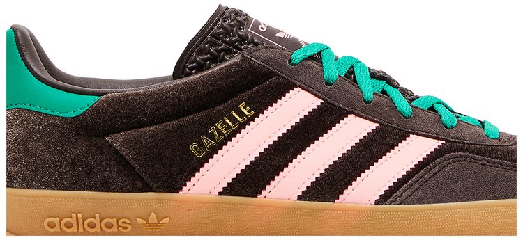 Adidas Wmns Gazelle Indoor Dark Brown Pink Green Velvet