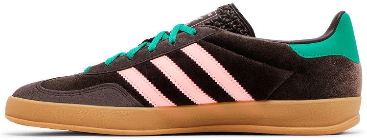 Adidas Wmns Gazelle Indoor Dark Brown Pink Green Velvet