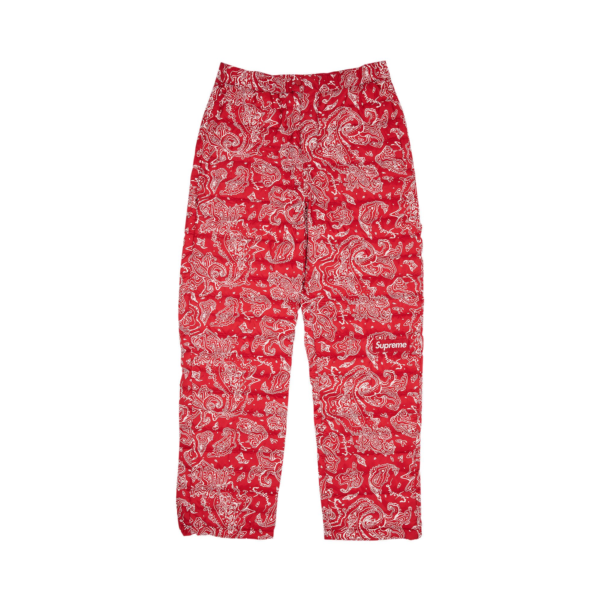Size l Supreme Micro Down Pant 'Red Paisley'