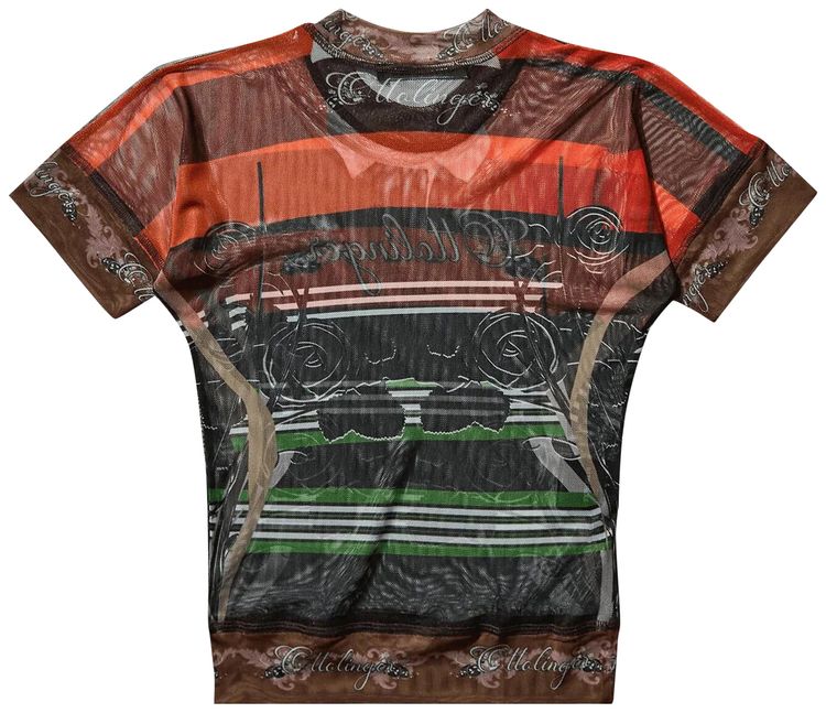 Ottolinger Mesh T Shirt Polo Print