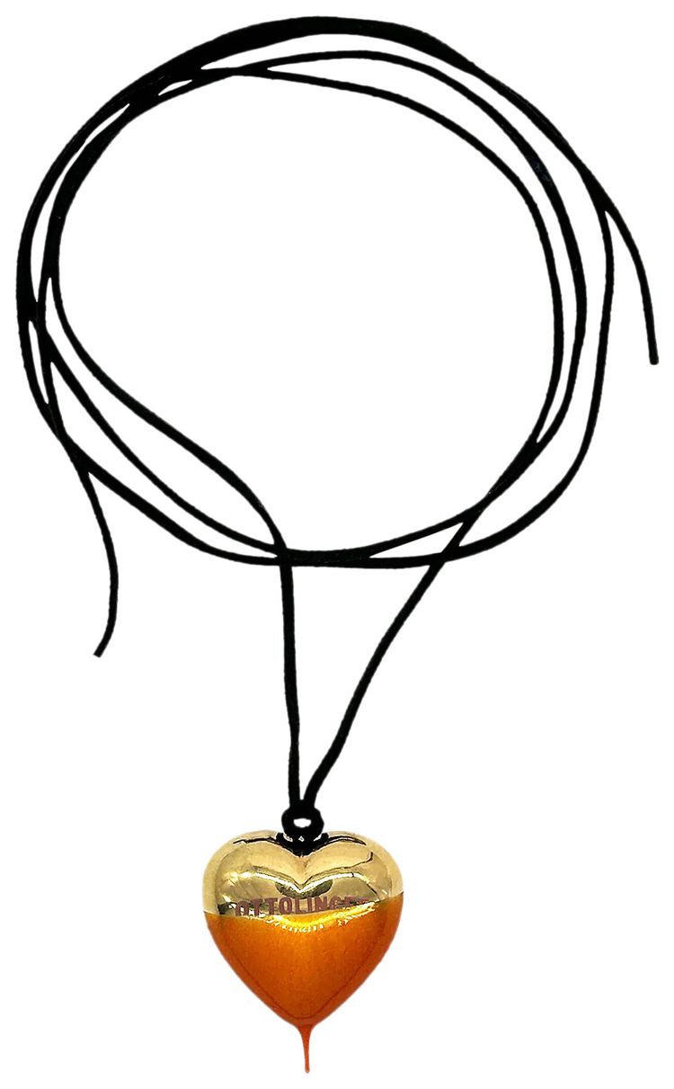 Ottolinger Knotted Heart Necklace GoldTangerine
