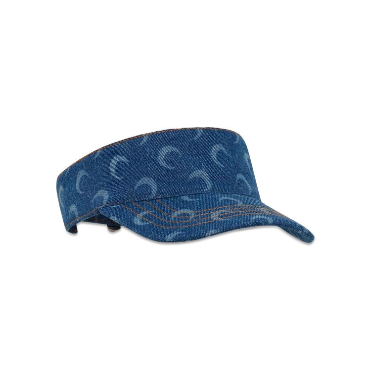 Marine Serre Moon Laser Denim Visor Light Blue