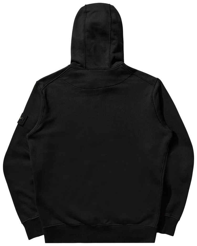 Stone Island Garment Dyed Fleece Hoodie Black