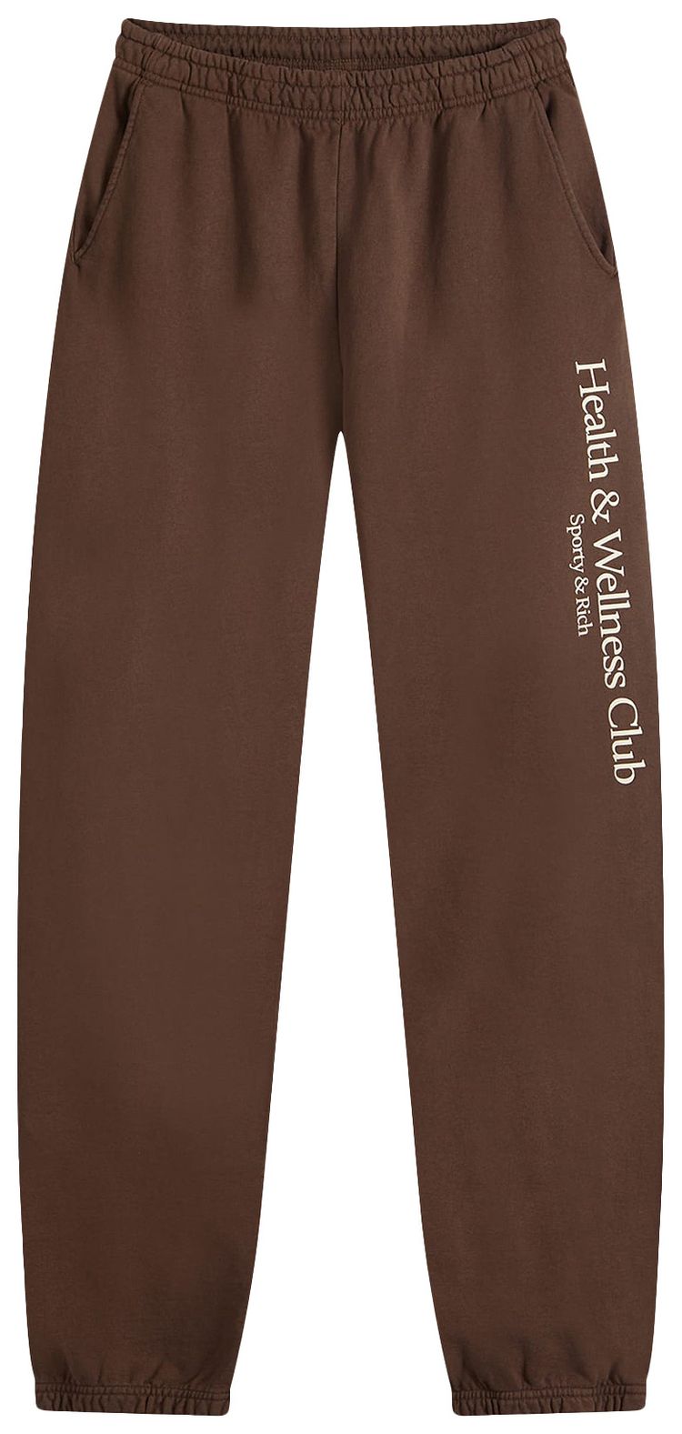 Sporty  Rich HW Crest Sweatpant ChocolateCream