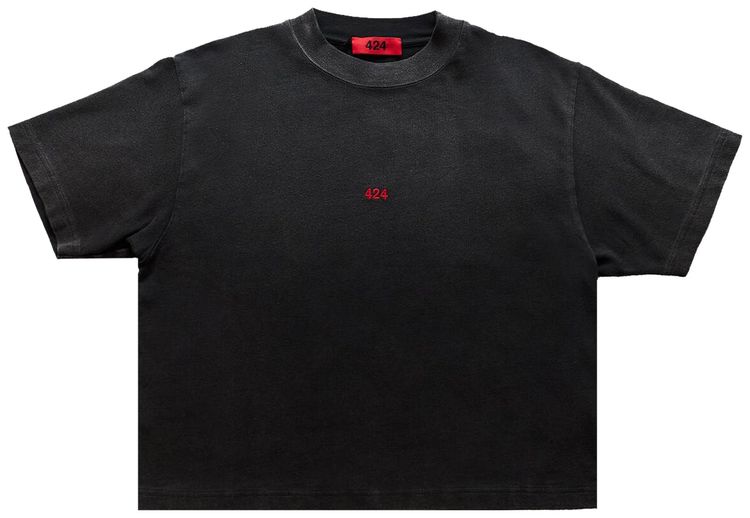 424 Cropped Alias T Shirt Black