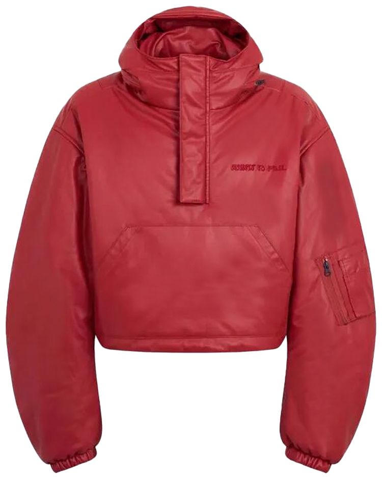 KUSIKOHC Padded Helmet Anorak Windbreaker Red