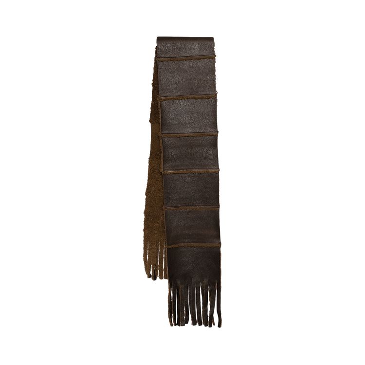 Our Legacy Shearling Scarf Brown