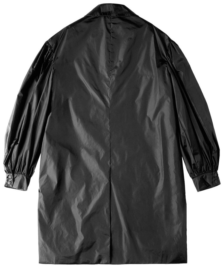 Simone Rocha Embellished Long Puff Sleeve Utility Coat BlackJet