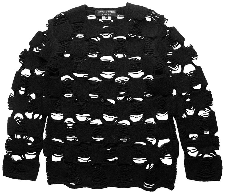 Comme des Garcons Homme Plus Open Knit Sweater Black