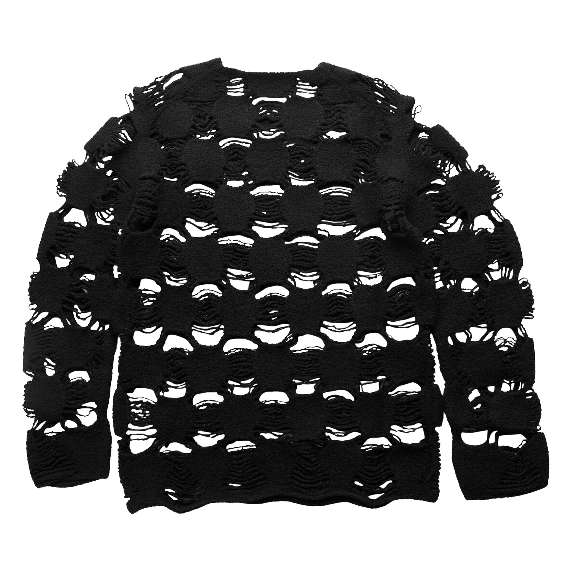 Buy Comme des Garçons Homme Plus Open Knit Sweater 'Black' - PN