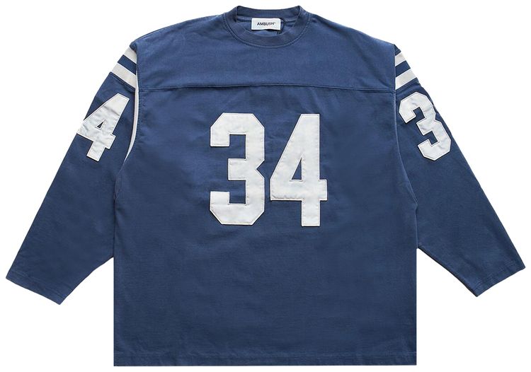 Ambush Football Long Sleeve T Shirt Blue