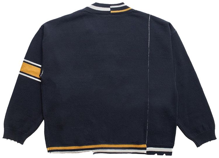 Ambush Sports Destroyed Rib Knit Sweater Blue