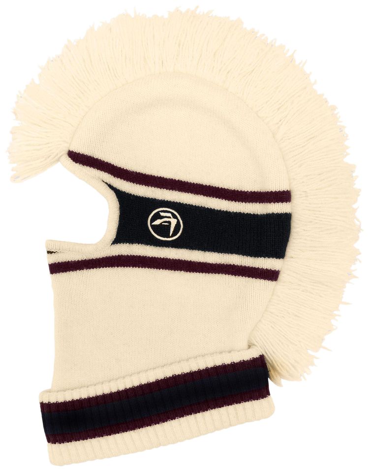 Ambush Fringe Knit Balaclava White