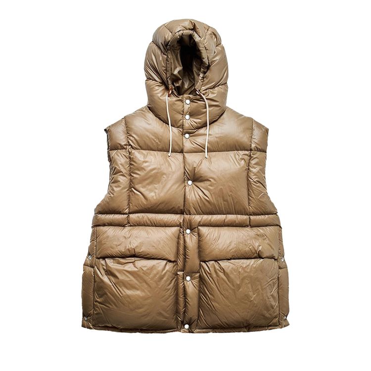 Jil Sander Quilted Padded Gilet Brown