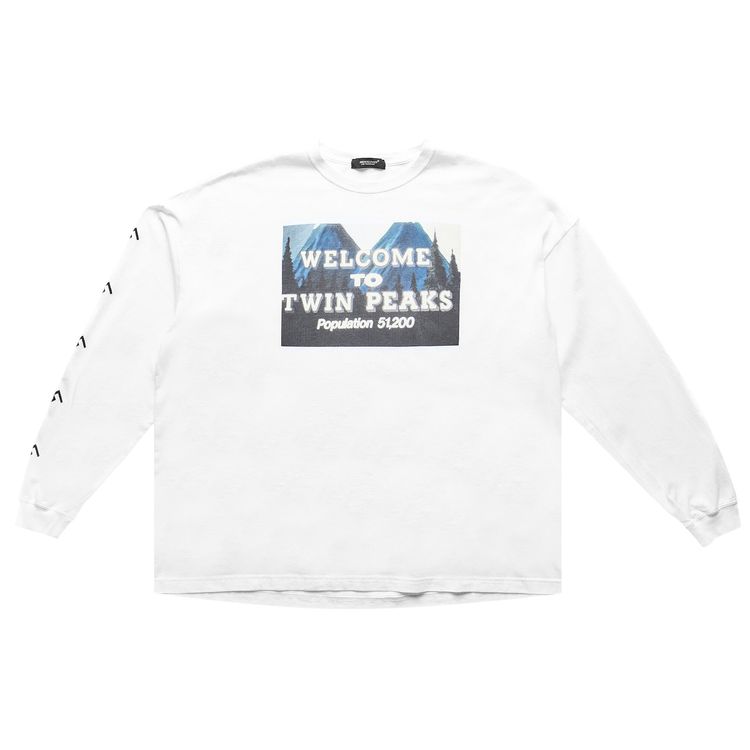 Undercover Twin Peaks Long Sleeve Graphic T Shirt White