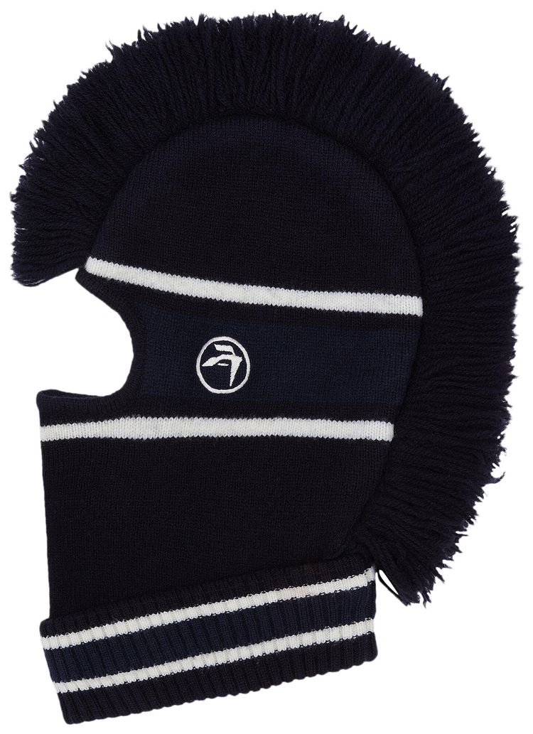 Ambush Fringe Knit Balaclava Blue
