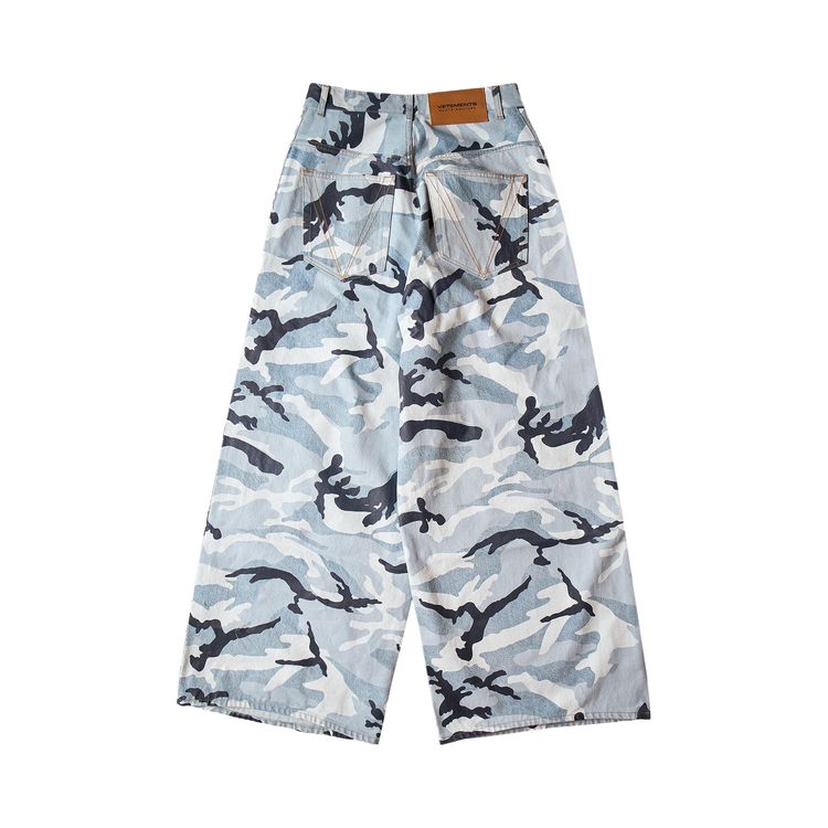 Vetements Camo Big Shape Jeans Blue