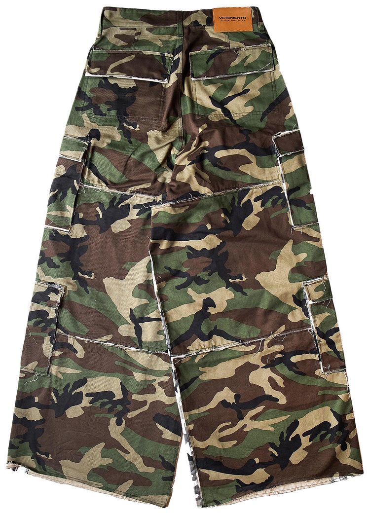 Vetements Patched Camo Cargo Pants Green