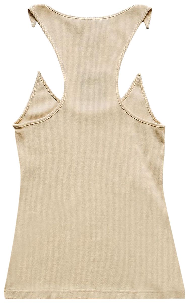 YProject Invisible Strap Tank Top Sand