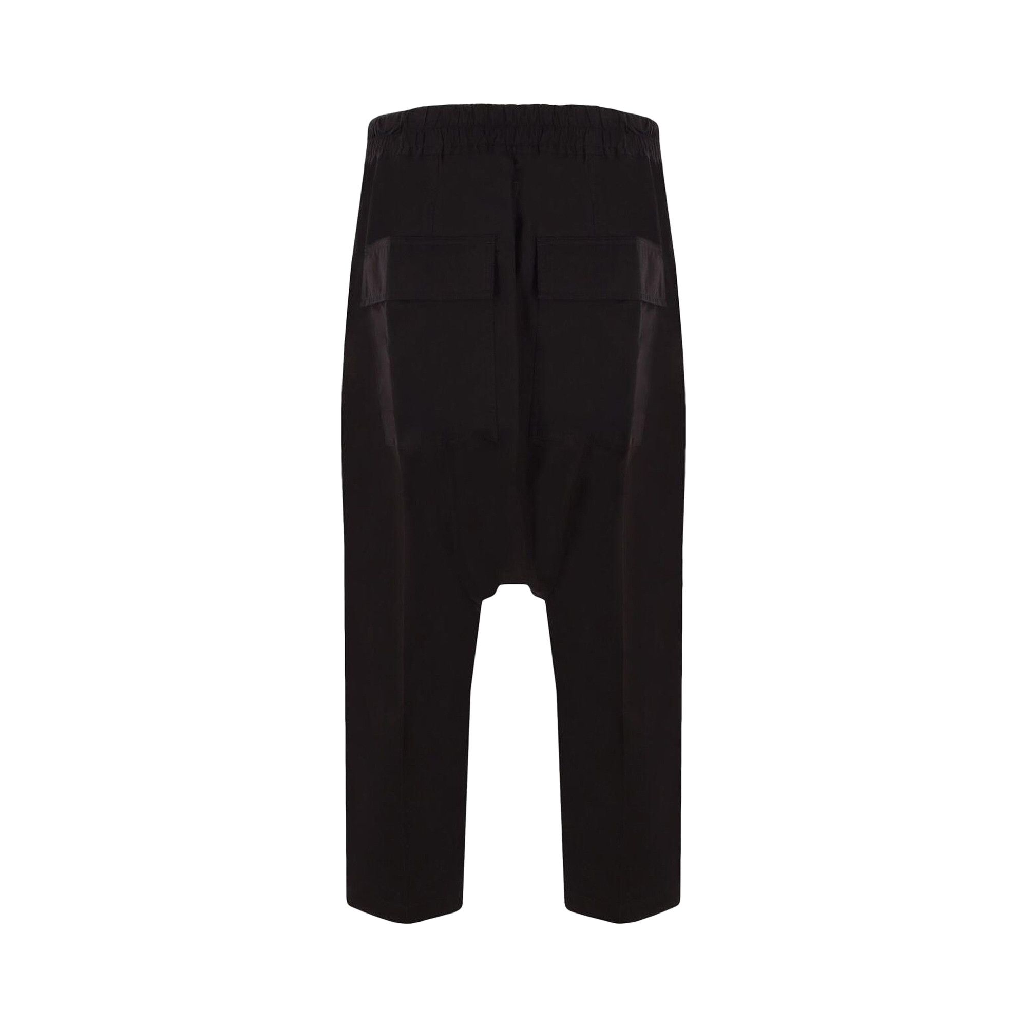 Buy Rick Owens Drawstring Cropped Pants 'Black' - RU01E5381 WG 09