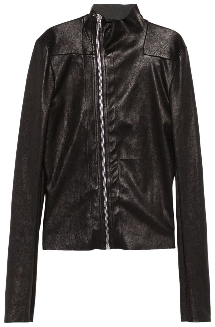 Rick Owens Leather Gary Jacket Black