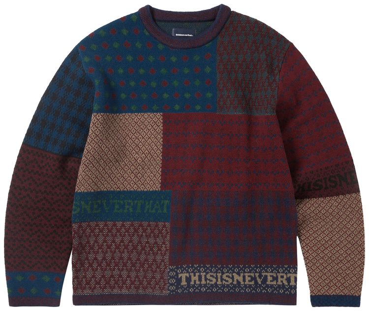 thisisneverthat Block Knit Long Sleeve Multicolor