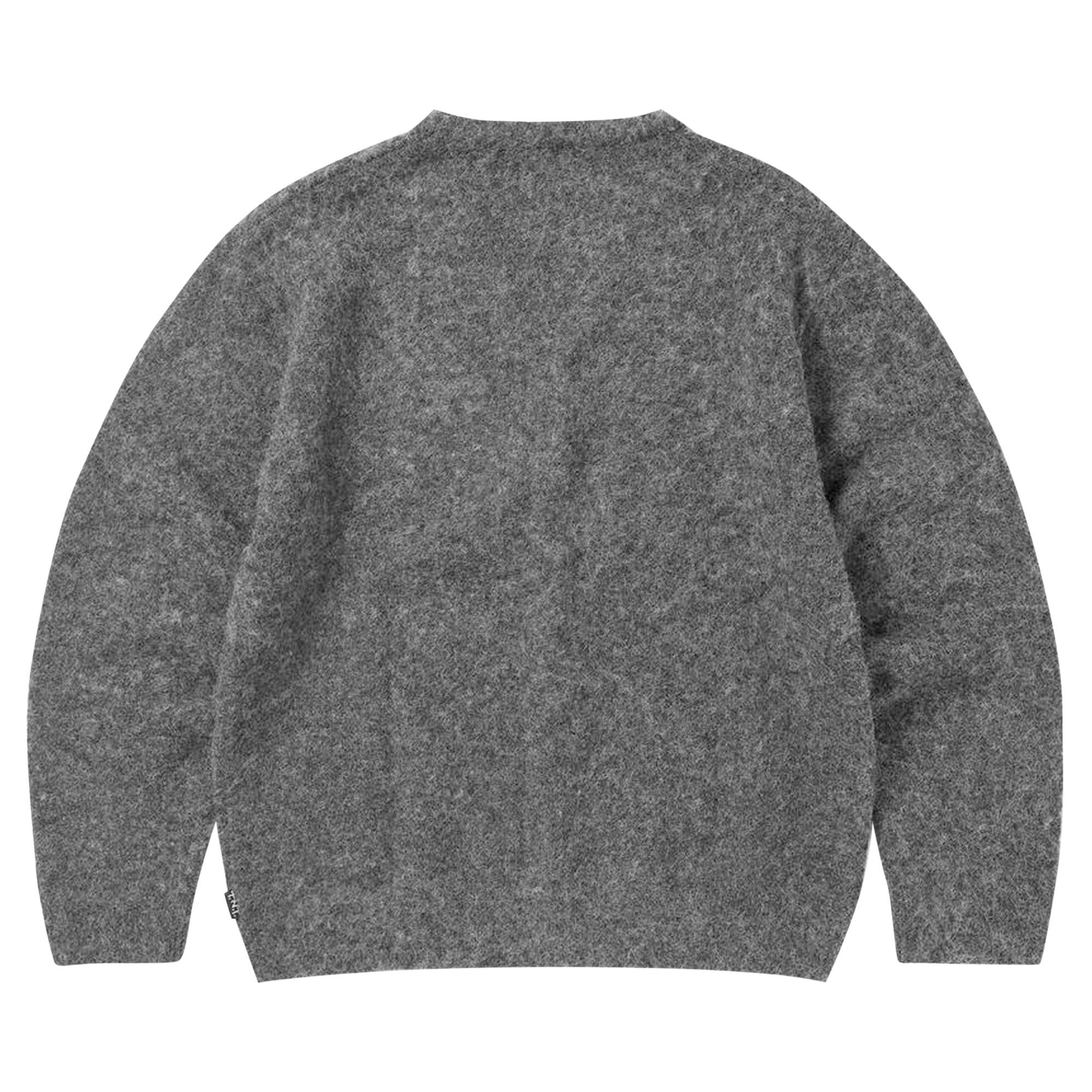 Buy thisisneverthat Hairy Knit Cardigan 'Charcoal' - TN243KKNCK03