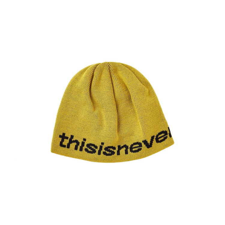 thisisneverthat SP Logo No Cuff Beanie Yellow Green