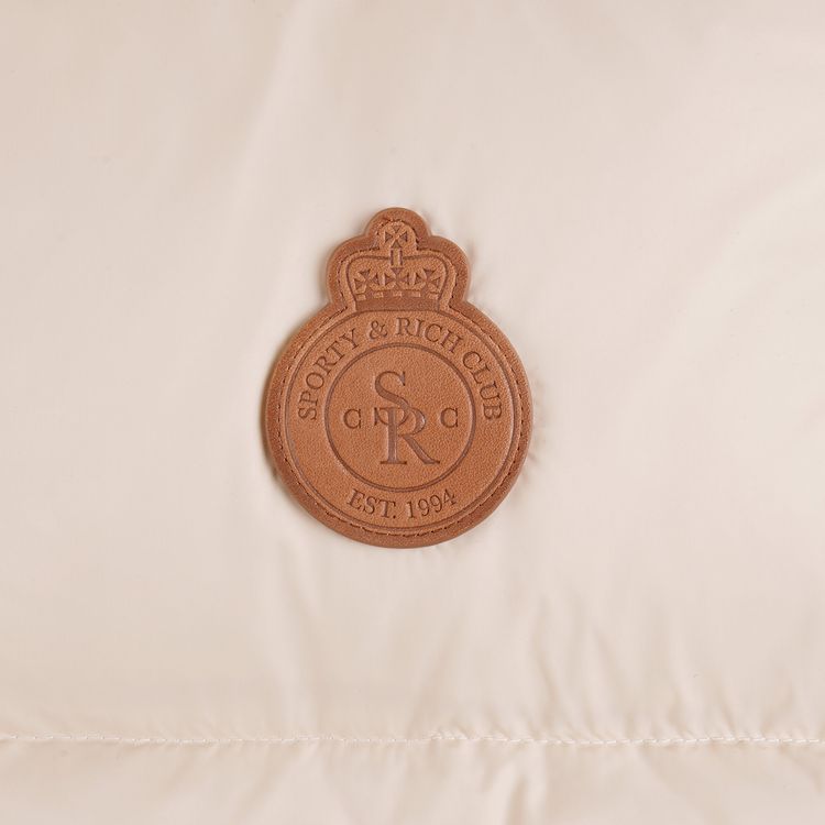 Sporty  Rich Crown Puffer Jacket ChampagneTan