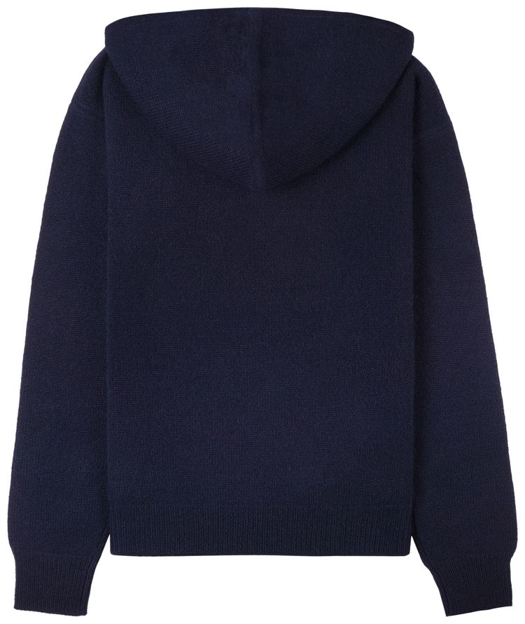 Sporty  Rich SRC Cashmere Zip Hoodie NavyWhite