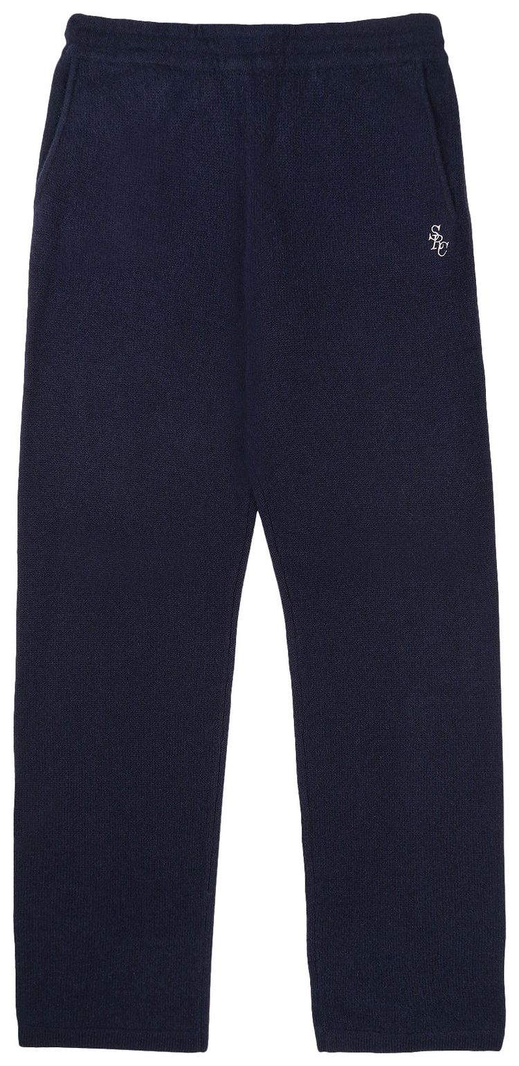 Sporty  Rich SRC Cashmere Trousers NavyWhite
