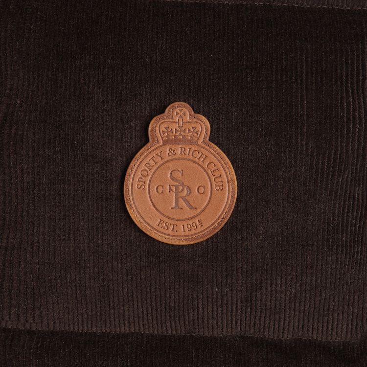 Sporty  Rich Crown Puffer Corduroy Vest ChocolateTan