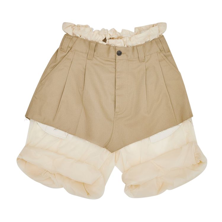 Coming In Hot Frayed Hem Shorts - Lt. Camel