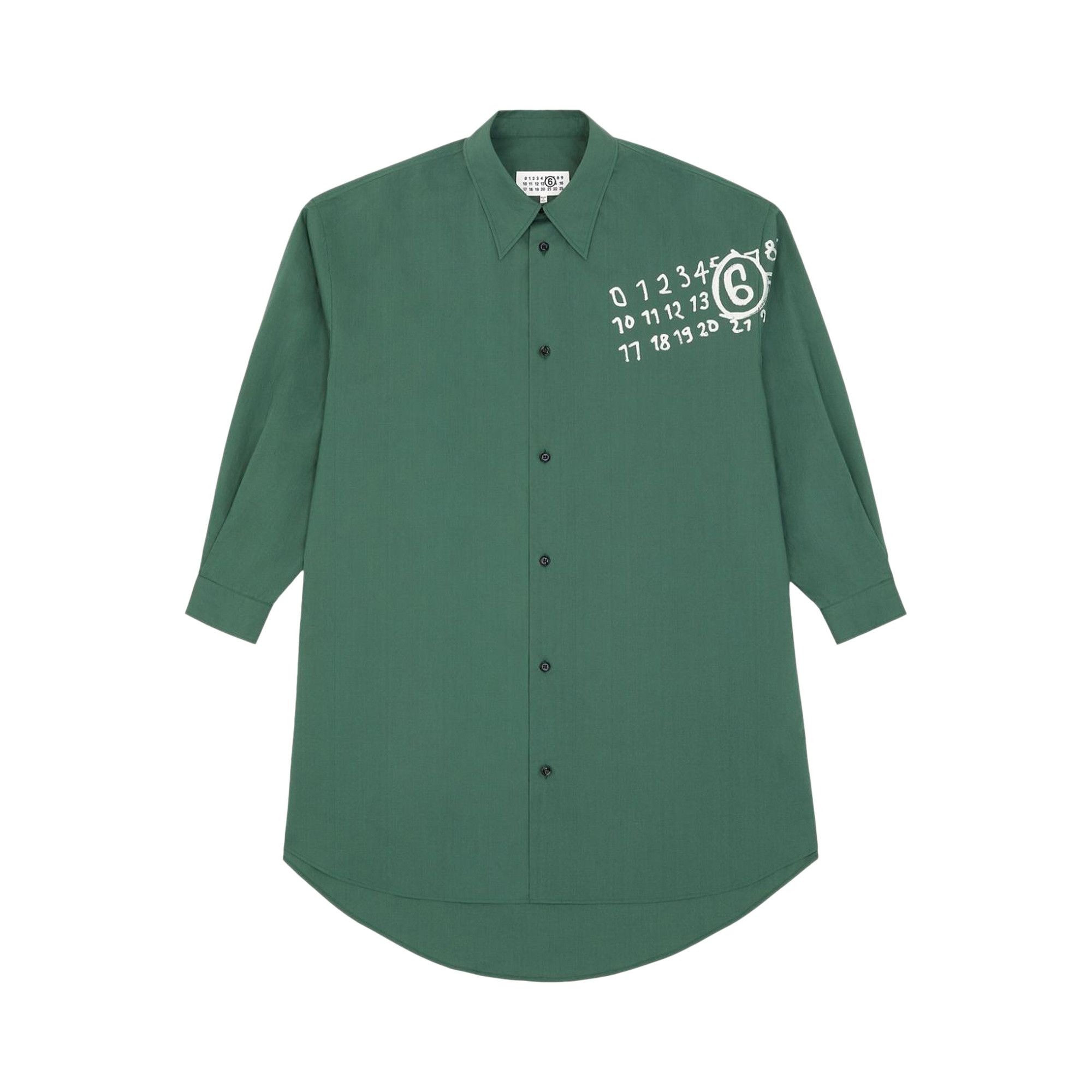 Buy MM6 Maison Margiela Shirt Dress 'Green' - S62CT0247