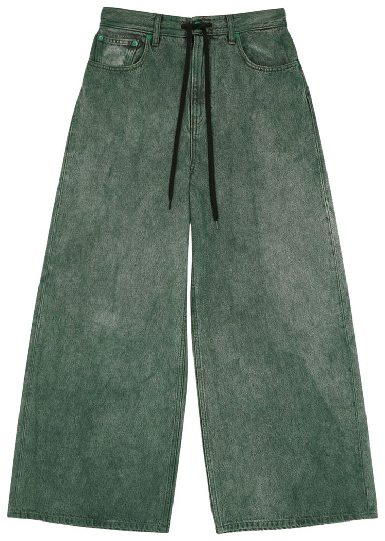 MM6 Maison Margiela Wide Leg Denim Green