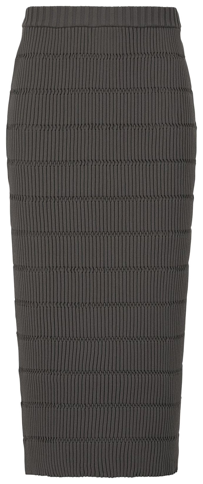 Pleats Please Issey Miyake Jiggly Knit Skirt Chocolate