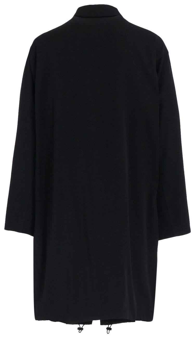 Yohji Yamamoto Pour Homme Long Wool Snap Pocket Jacket Black