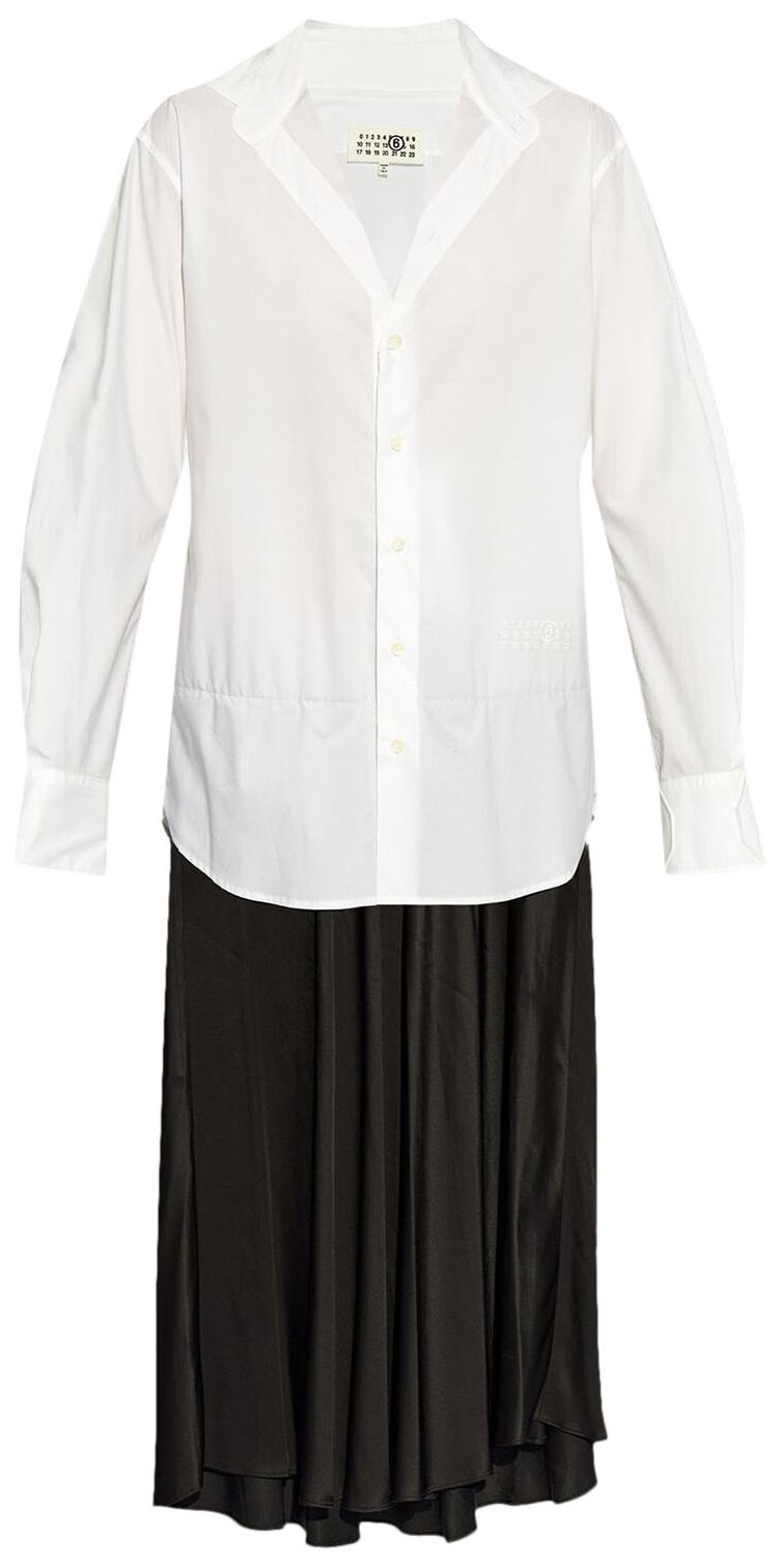 MM6 Maison Margiela Midi Dress WhiteBlack