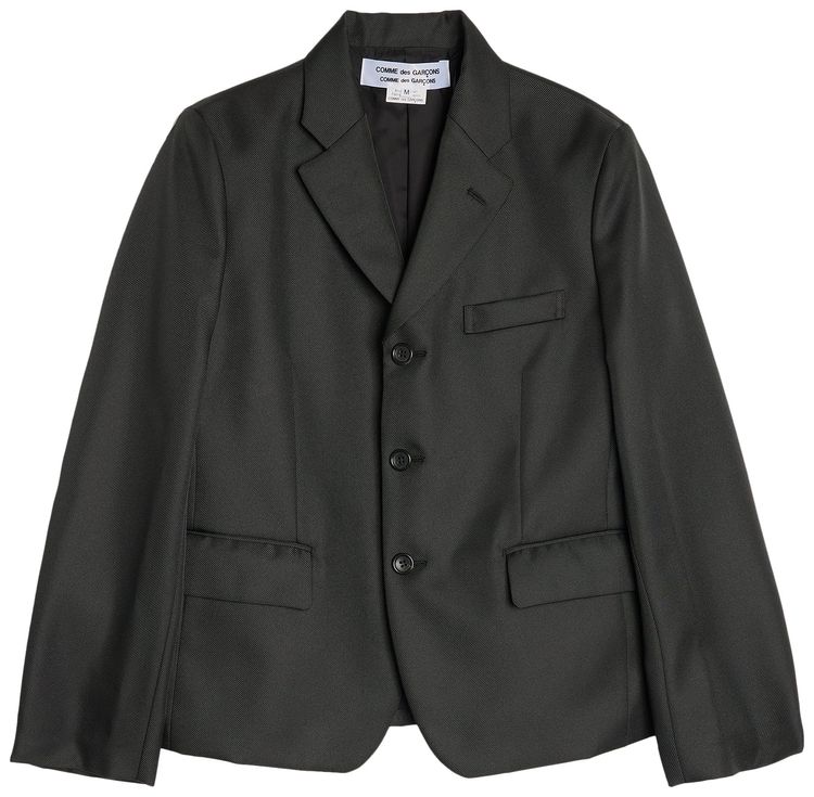 Comme des Garcons Polyester Serge Thick Blazer Black