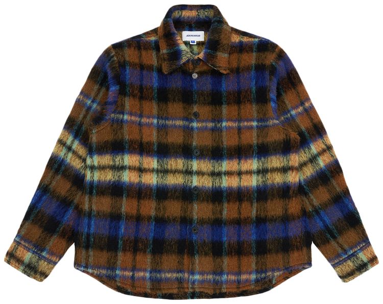 Ader Error Plaid Long Sleeve Shirt Brown