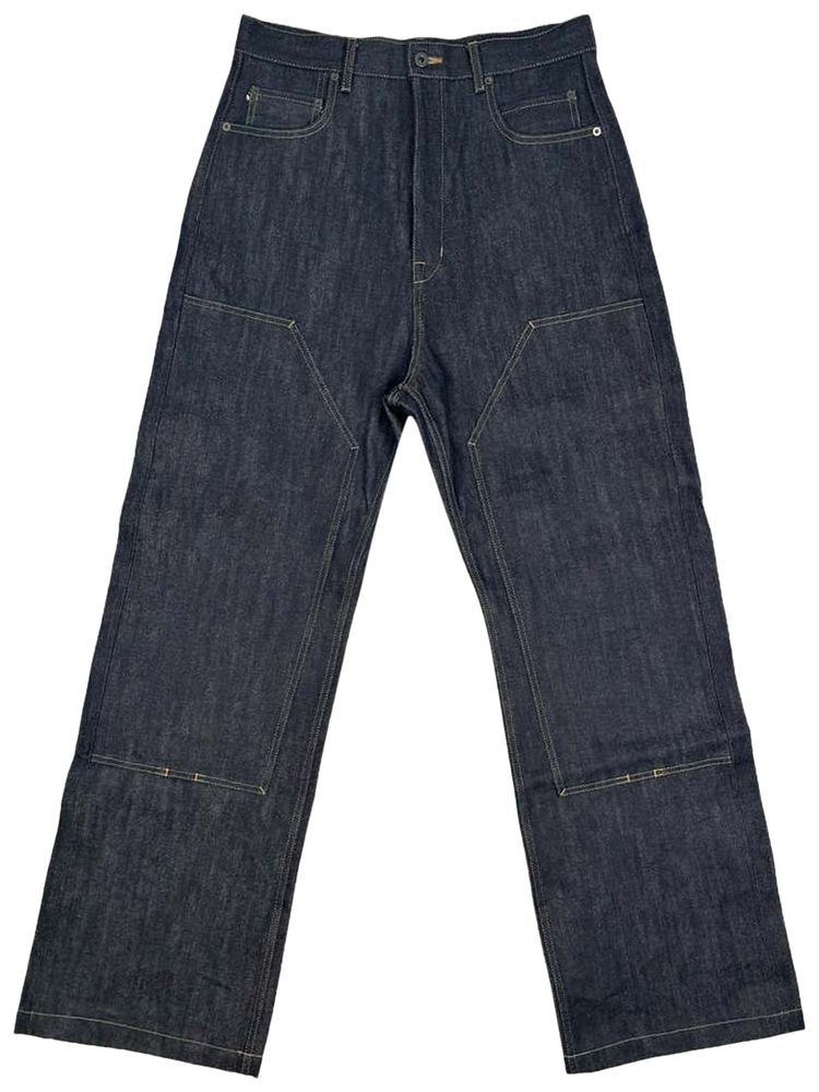 Rick Owens DRKSHDW Double Knee Geth Cut Pants Indigo