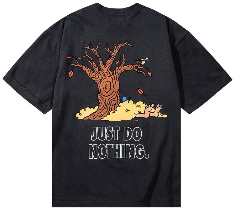 Market Just Do Nothing Fall Tee Washed Black