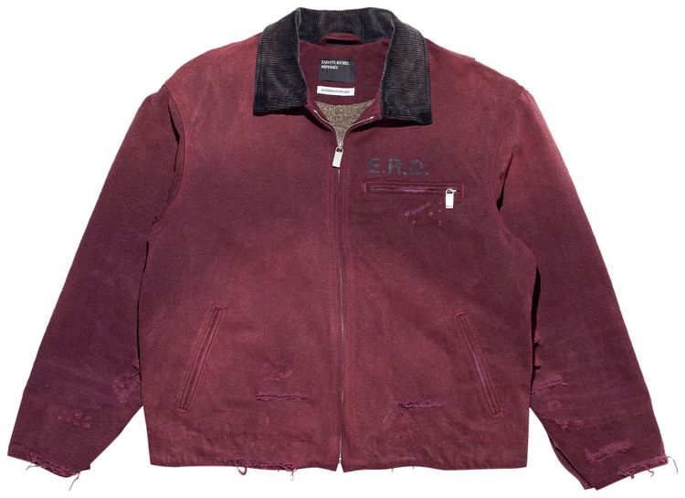 Enfants Riches Deprimes Blanket Lined Work Jacket Vineyard Wine
