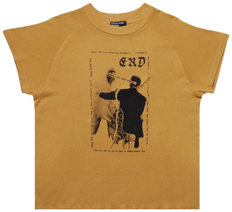 Enfants Riches Deprimes Love Isnt Enough Mock Neck T Shirt Chai Tea