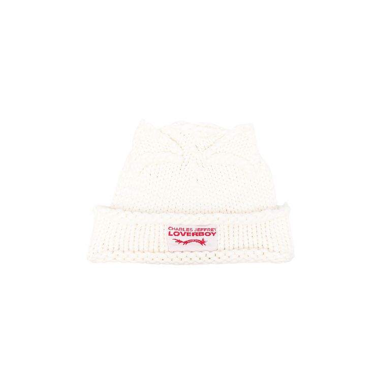 Charles Jeffrey Loverboy Supa Massive Ears Beanie Ecru