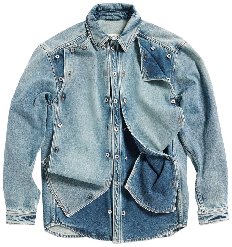 YProject Snap Off Denim Shirt Evergreen Ice Blue
