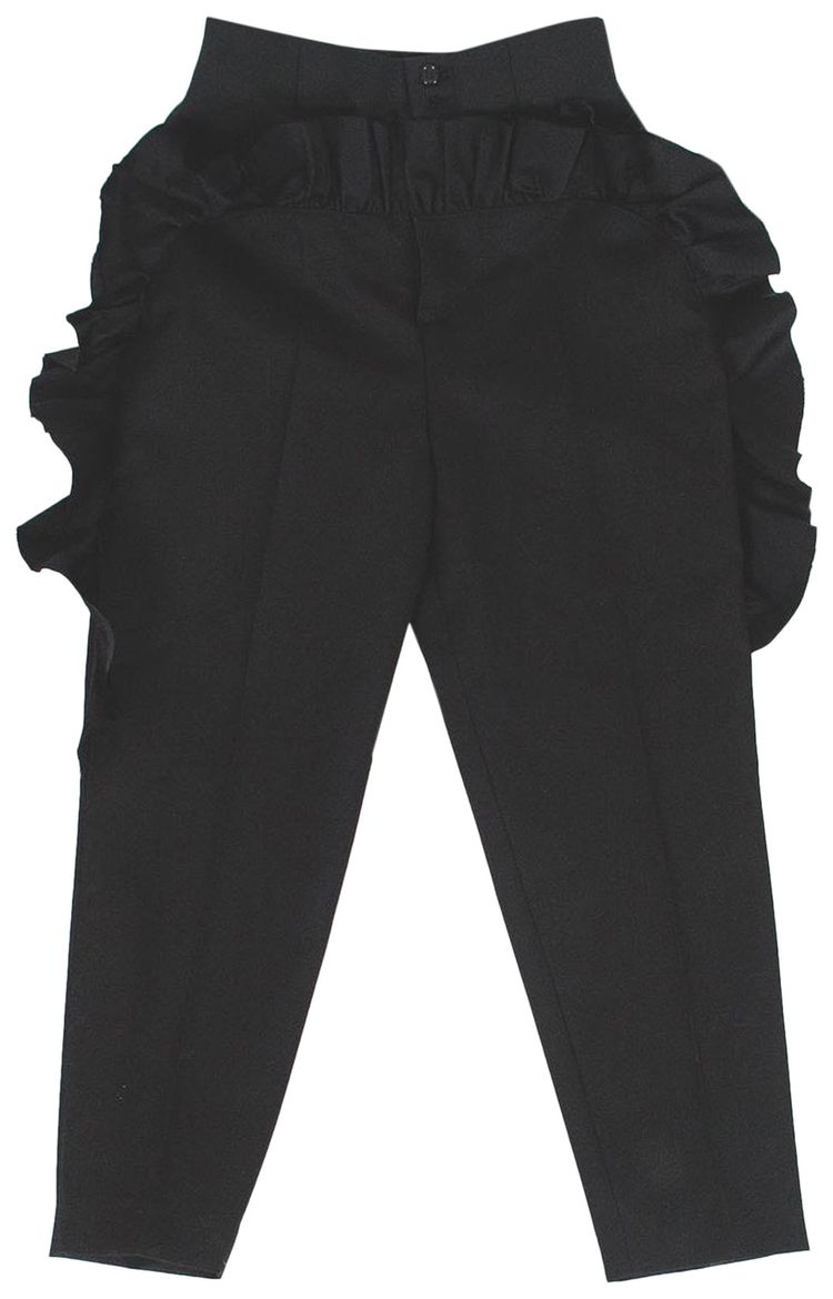 Undercover Ruffle trimmed Tapered Trousers Black