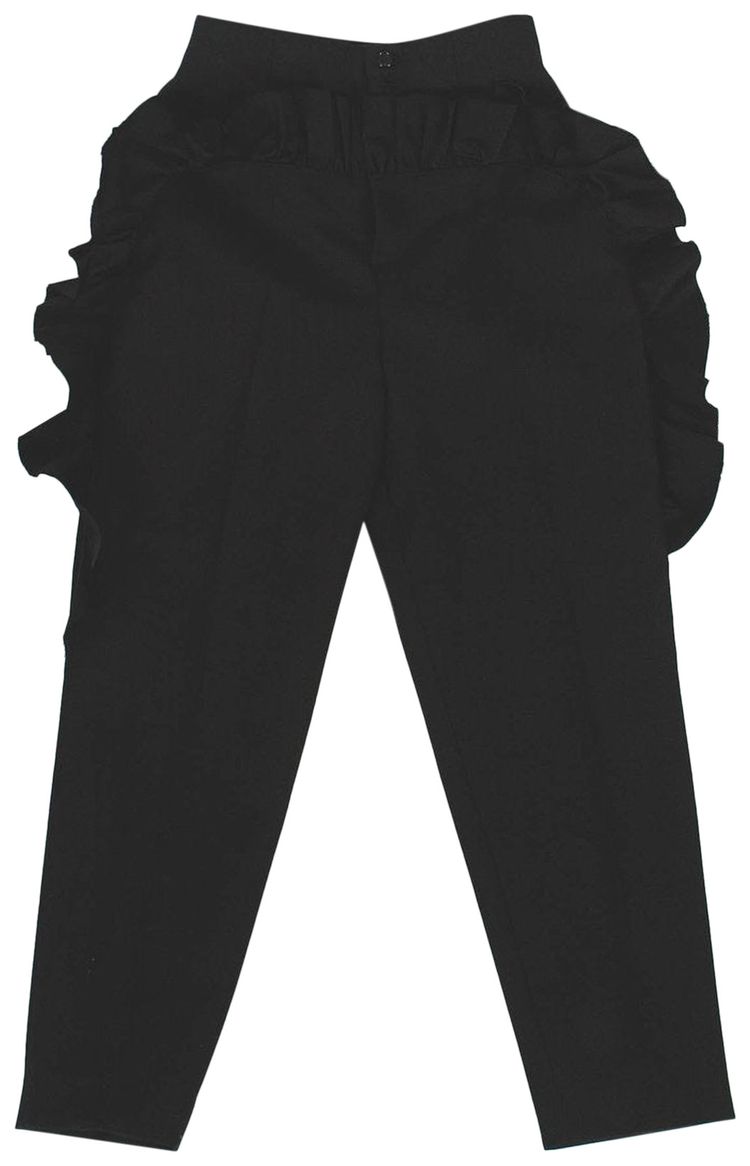 Undercover Ruffle trimmed Tapered Trousers Black