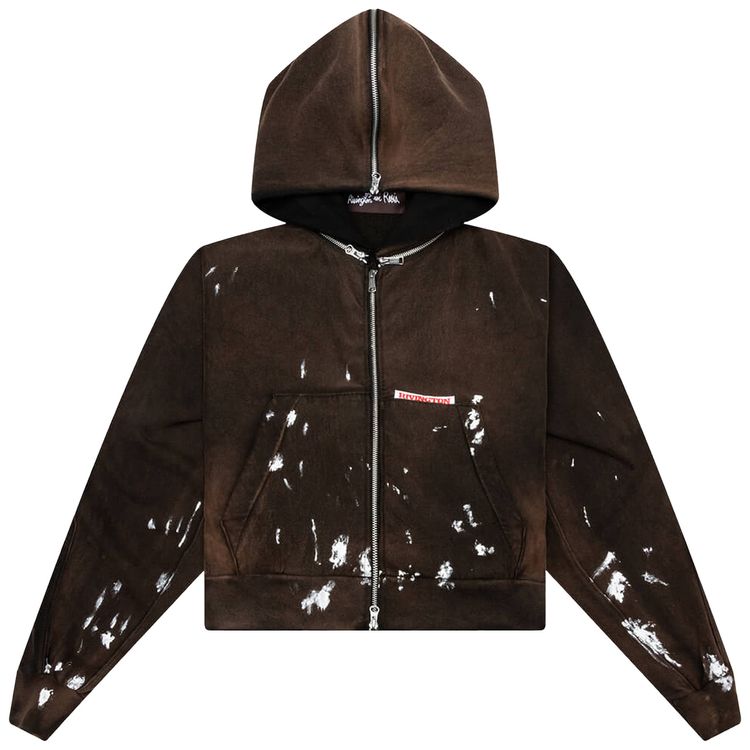 RIVINGTON roi Rebis Rose Zip Hoodie Welder Brown